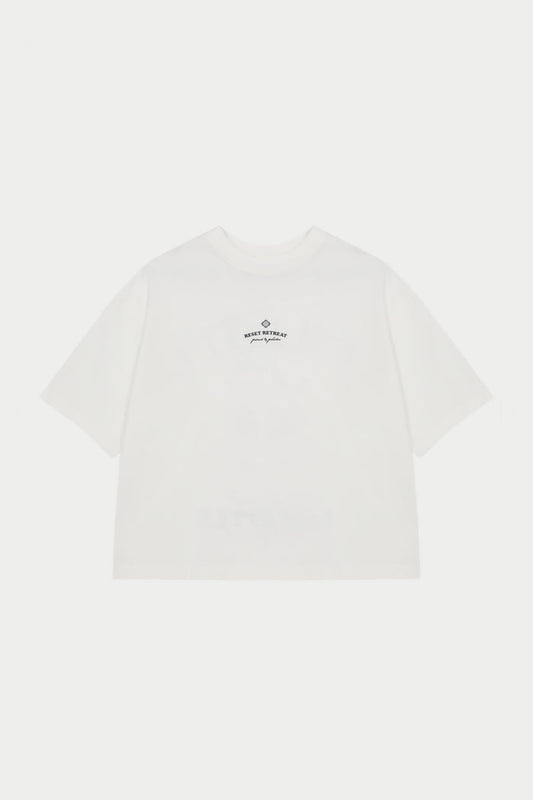 PILATES & PINOT BOXY T-SHIRT - OFF WHITE