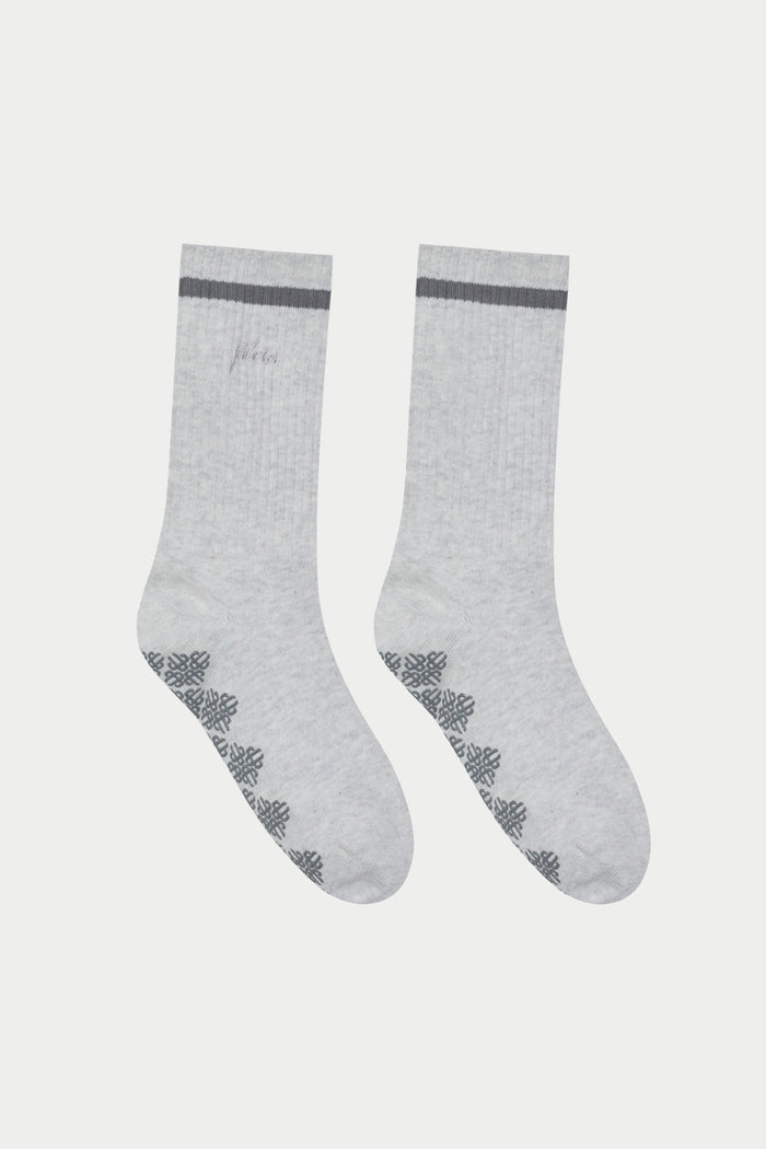 PILATES & PINOT GRIP SOCKS - GREY MARL