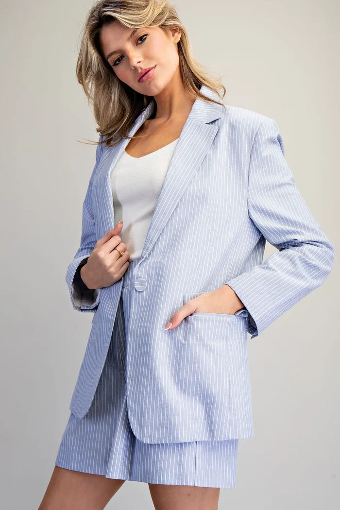 Pinstripe Blazer