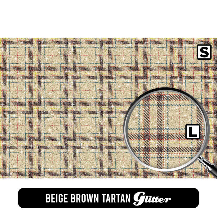 Beige Brown Tartan