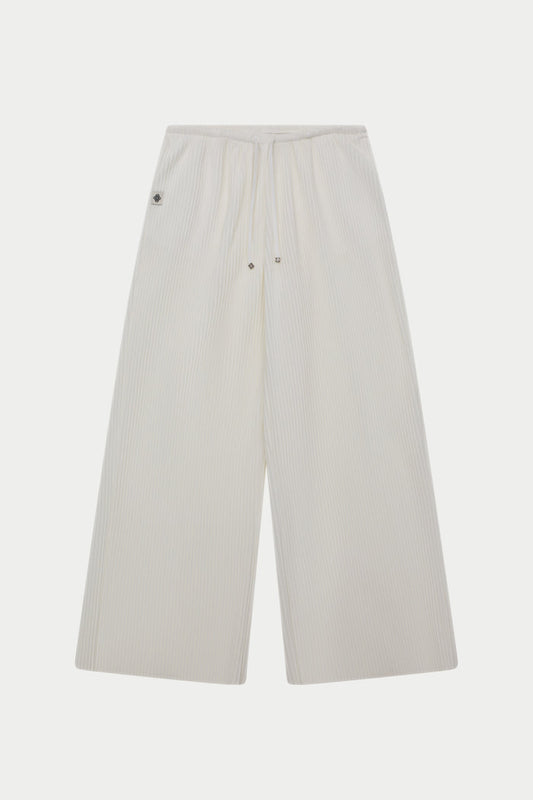 PLISSE TROUSERS - CREAM