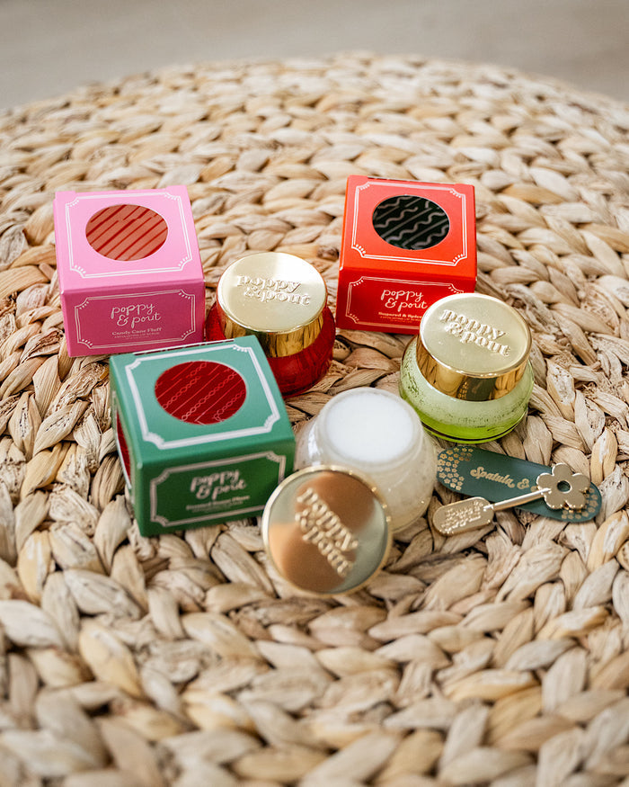 Poppy & Pout Holiday Moisturizing Lip Scrub - 3 Flavors Poppy & Pout
