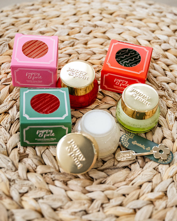 Poppy & Pout Holiday Moisturizing Lip Scrub - 3 Flavors Poppy & Pout