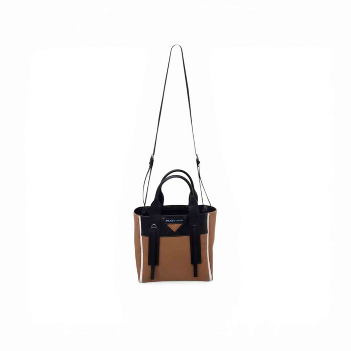 PRADA OUVERTURE CANVAS CROSSBODY TOTE