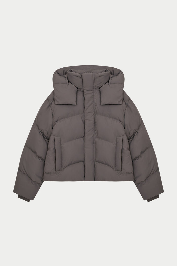 PUFFER COAT - BROWN