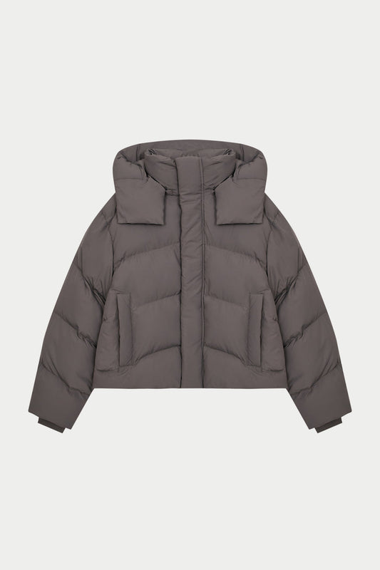 PUFFER COAT - BROWN