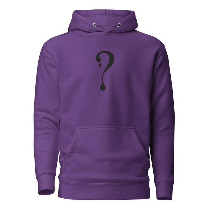 Pullover Hoodie with Black Dripper Embroidery