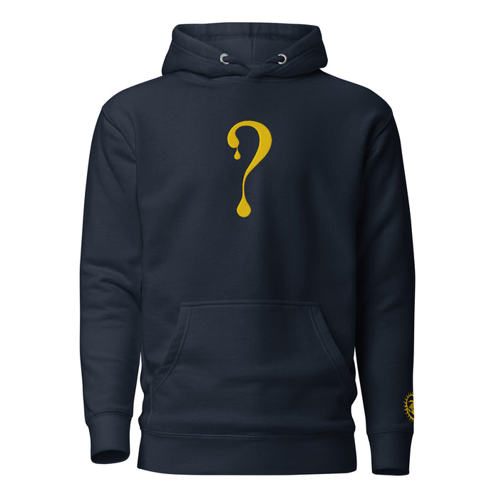 Pullover Hoodie with Gold Dripper Embroidery