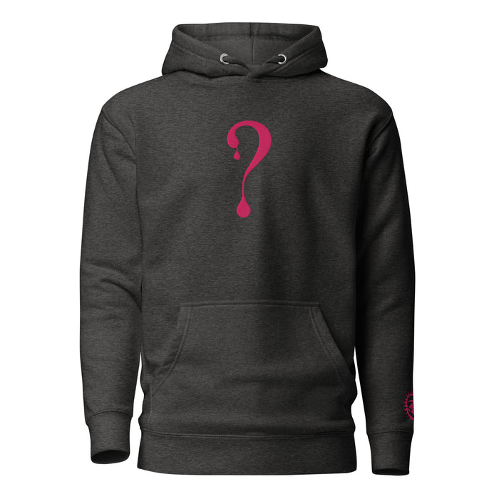 Pullover Hoodie with Pink Dripper Embroidery