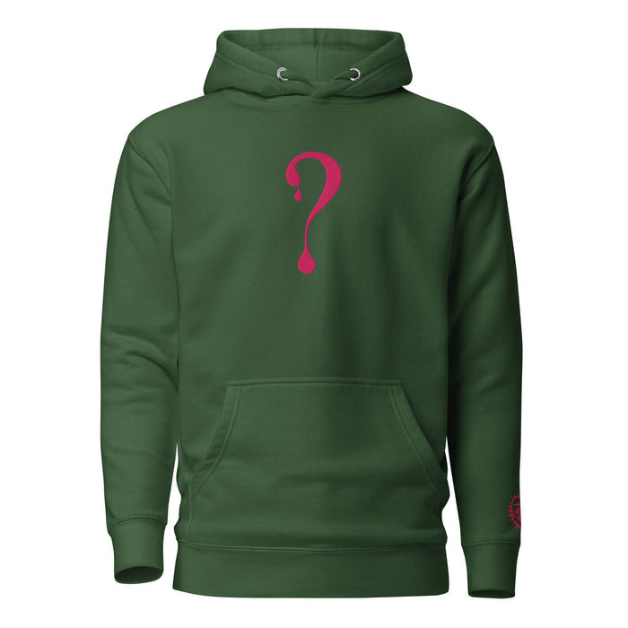 Pullover Hoodie with Pink Dripper Embroidery