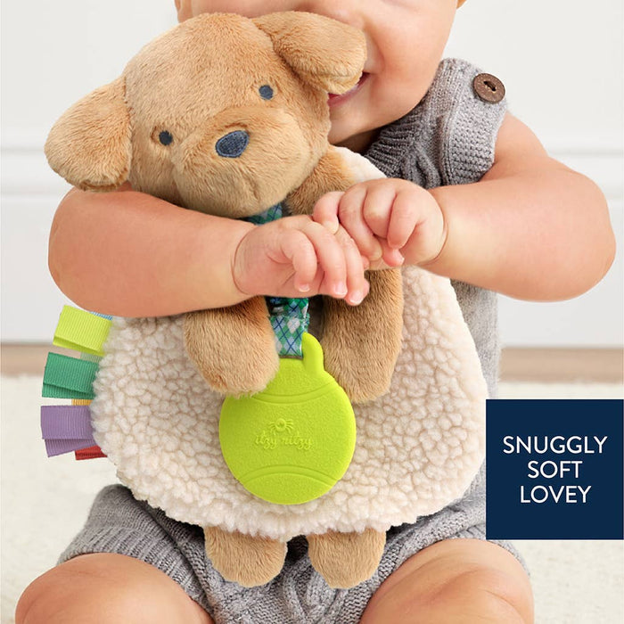 Puppy Itzy Friends Lovey Plush + Teether Toy - Wee Bee Baby Boutique