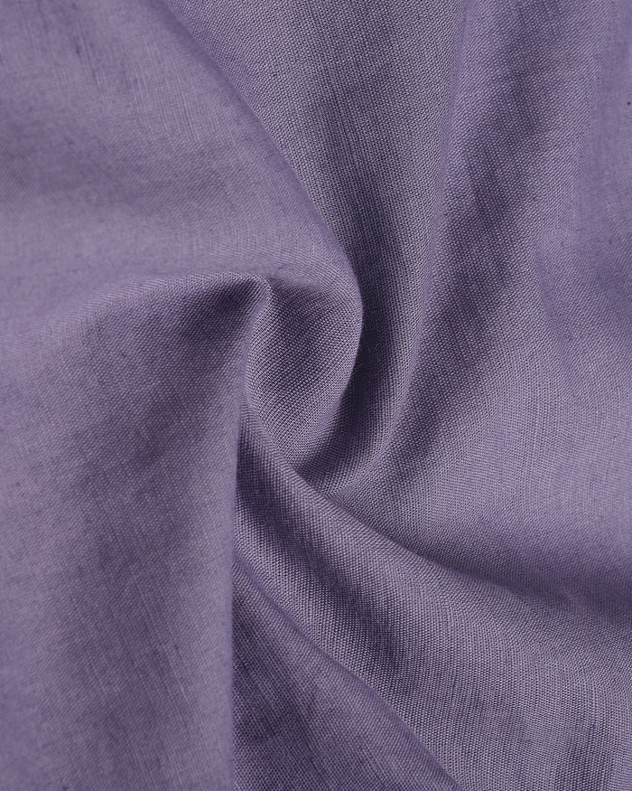 Purple Linen Solid Shirt - Cleo