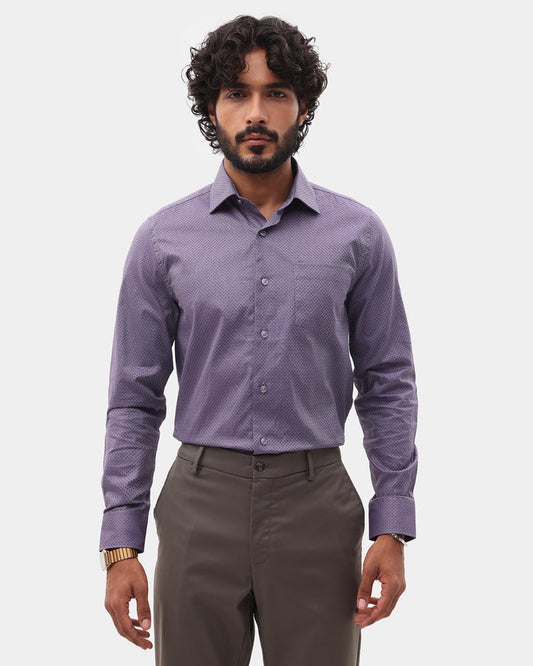 Purple Textured Shirt - Soben