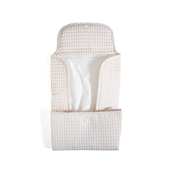 Quilted Stroller Bag + Changing Mat Bundle - Pimlico Stripe Sand