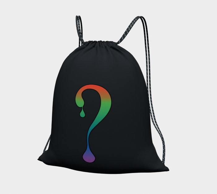 Rainbow Ombre Dripper Drawstring Bag