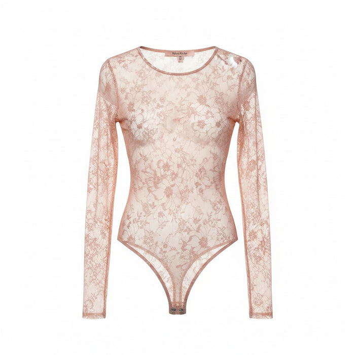 RÊVE RICHE NUDE LACE BODYSUIT - SIZE 34