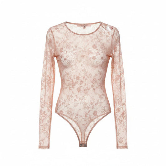 RÊVE RICHE NUDE LACE BODYSUIT - SIZE 34