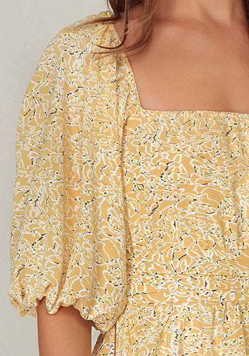 Romantic Era Dress in Lemon
