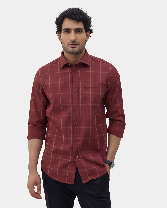 LONG SLEEVE INDIA FIT CHECK SHIRT