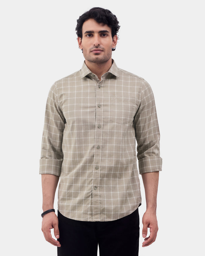 LONG SLEEVE INDIA FIT CHECK SHIRT