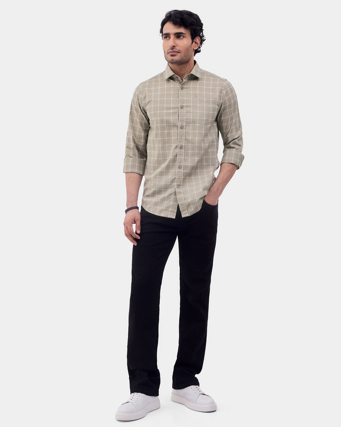 Sage Green Check Shirt - Linster