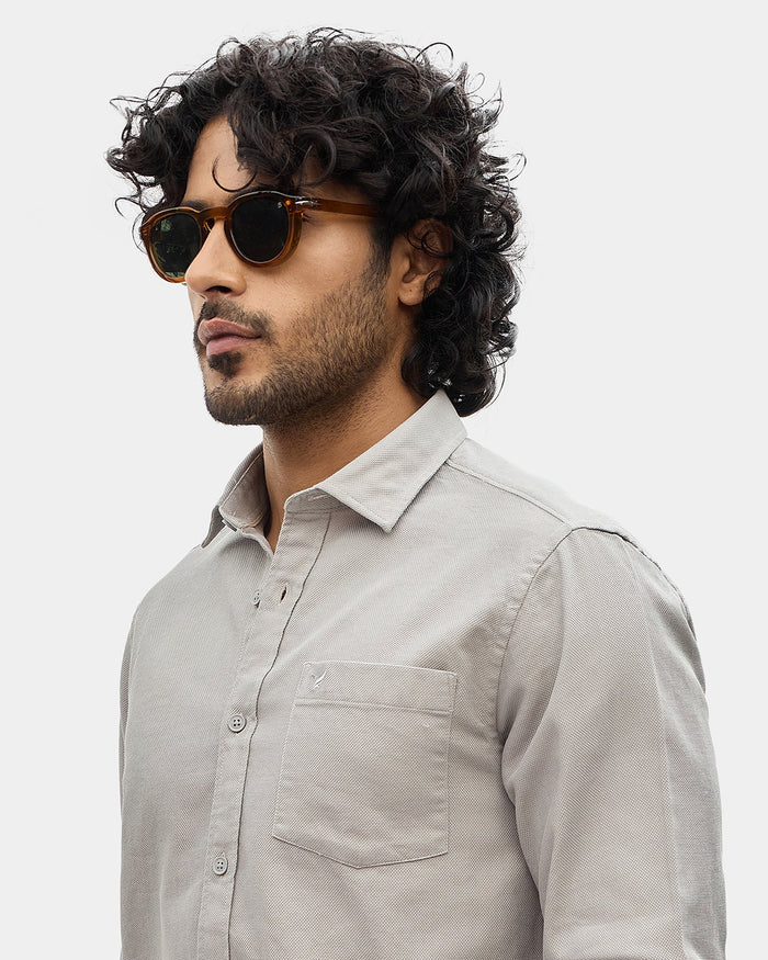 Sage Green Textured Shirt - Caty
