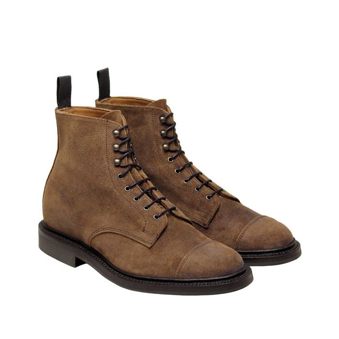 Aubin Snuff Waxy Suede Sanders Craig Cap Derby Boot | Footwear