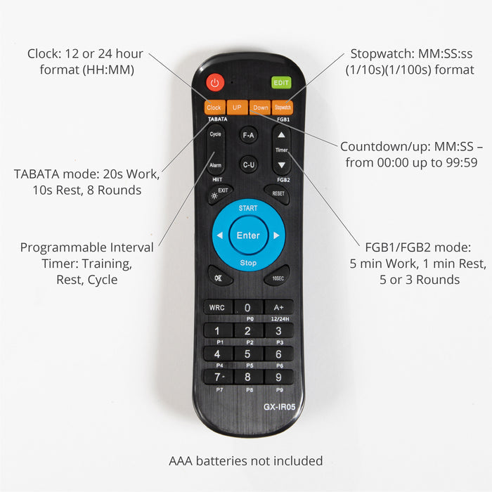Scratch and Dent - Large Gym Timer With Remote - FINAL SALE