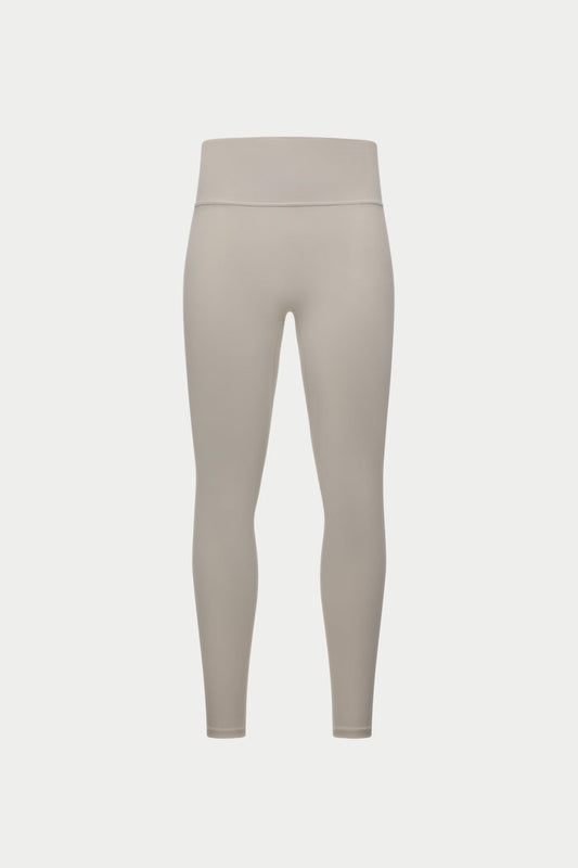 SCULPTING STRETCH EMBLEM LEGGINGS - BONE