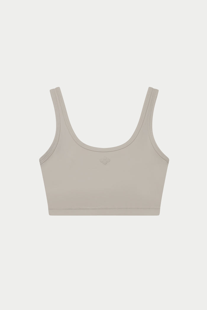 SCULPTING STRETCH EMBLEM SPORTS BRA - BONE