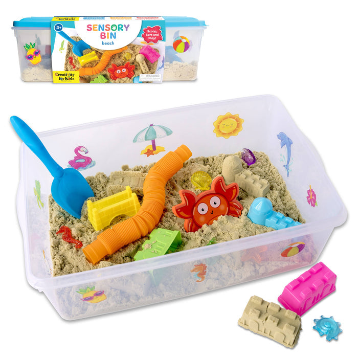 Sensory Bin Beach Activity Bin for Kids - Wee Bee Baby Boutique