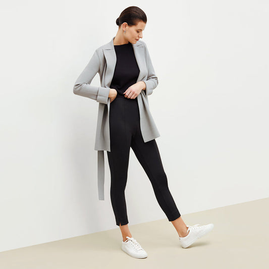 image of a woman wearing the shaw pant in black | Lead