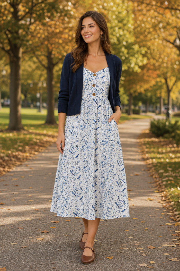 Short Cardi in Navy