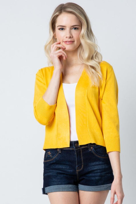 Short Cardi in Sun Flower