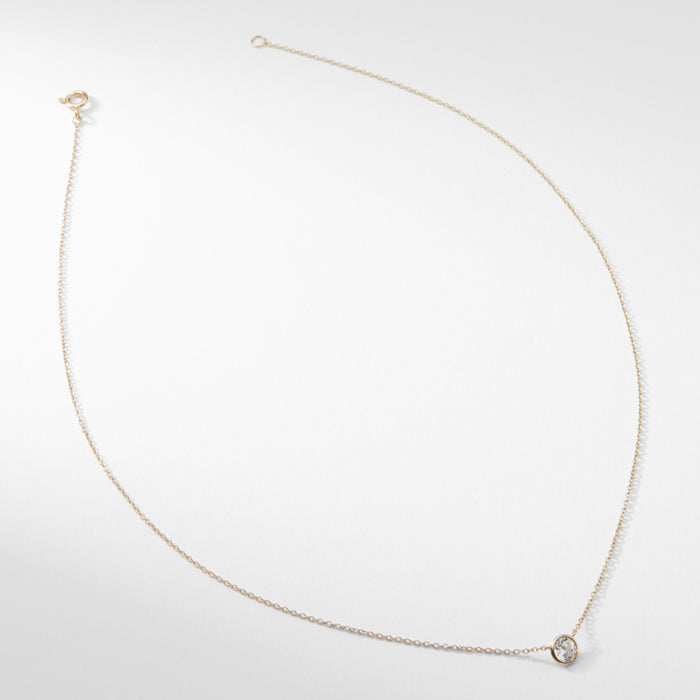 still image of the single bezel necklace | Lead