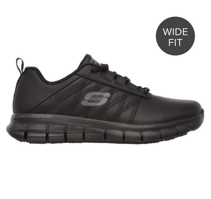SKECHERS SURETRACK ERATH WIDE FIT 76576W BLACK