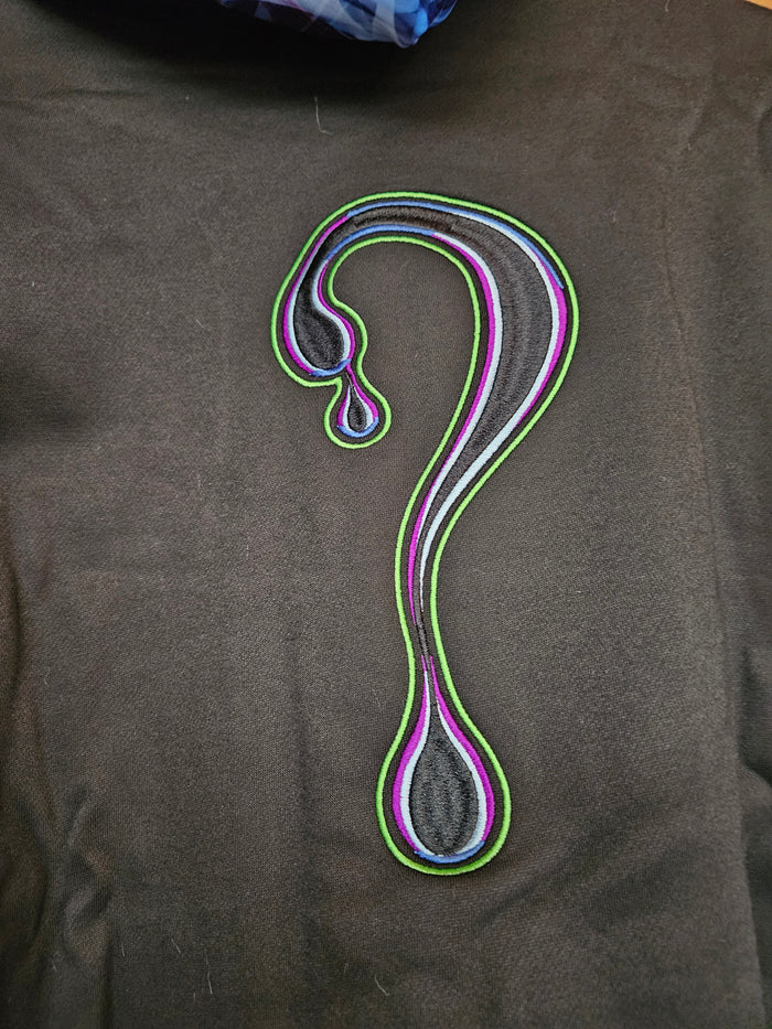 SMALL: Angels Dancing on a Pin ZIP UP with Purple Faux Fur in the hood