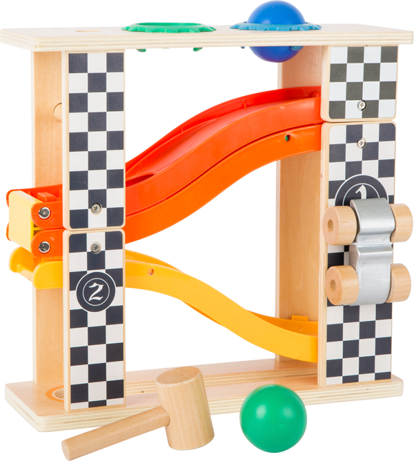 Small Foot Rally Hammering Marble Run - Wee Bee Baby Boutique