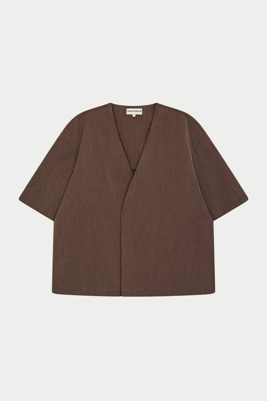 SMART WOVEN SHIRT - BROWN
