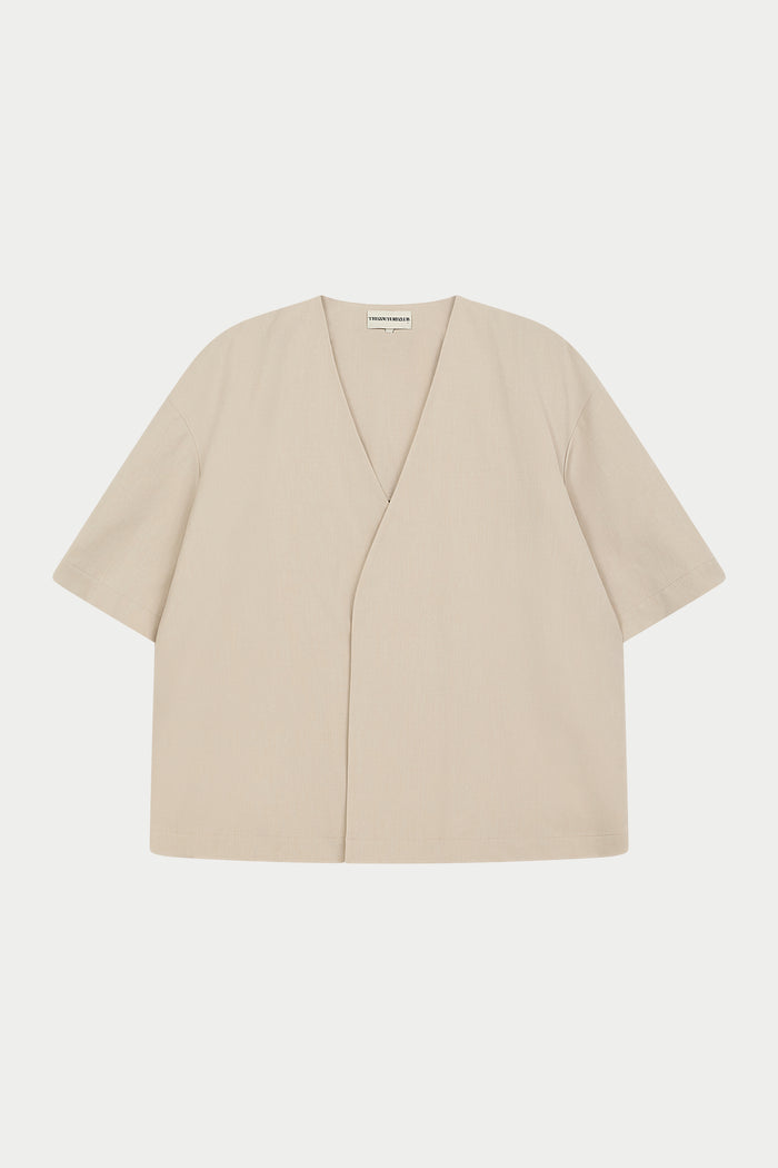 SMART WOVEN SHIRT - STONE