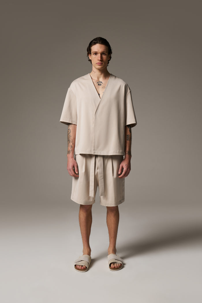 SMART WOVEN SHIRT - STONE