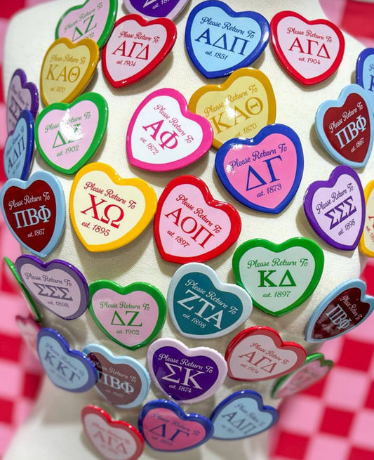 Sorority RT Heart Button