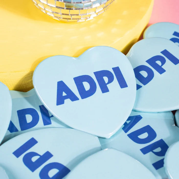 Sorority Swag Pop Heart Button
