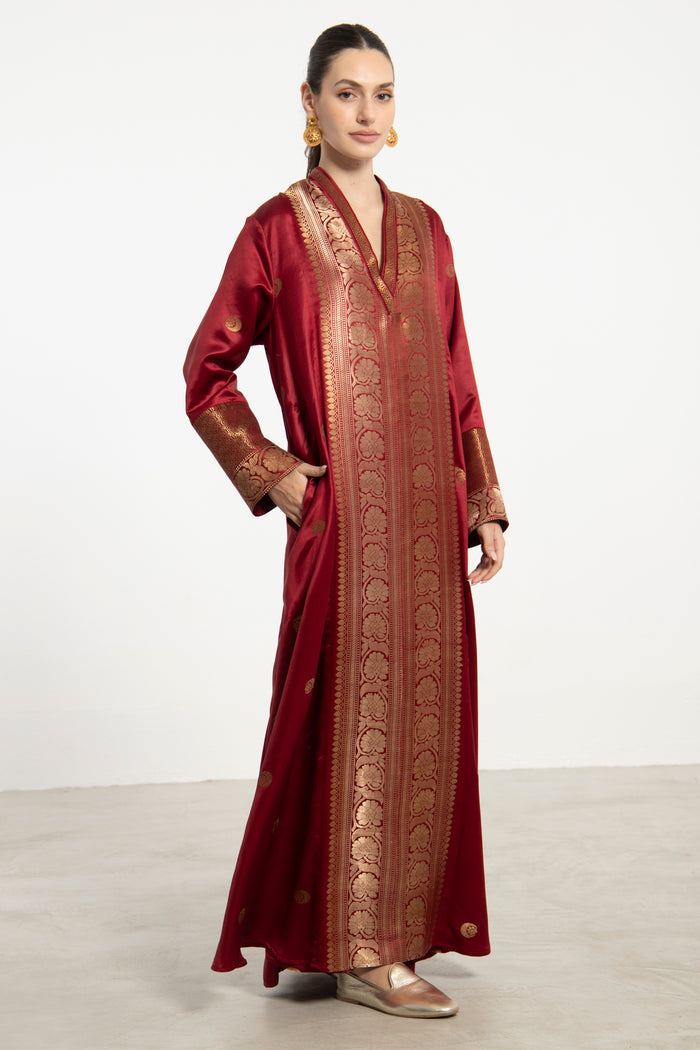 Soula Silk Burgundy Dress
