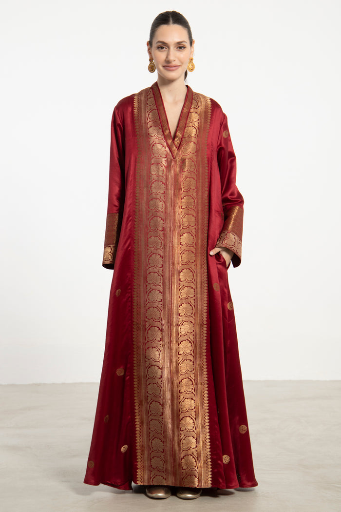 Soula Silk Burgundy Dress