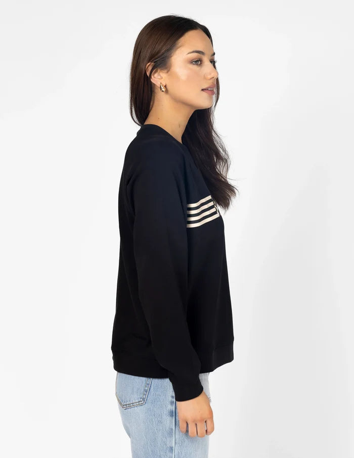STELLA & GEMMA EVERYDAY SWEATER BLACK LEOPARD CROSS SG25AW679