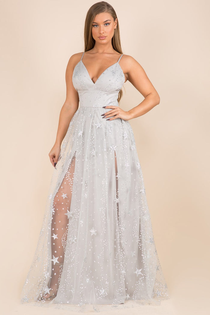 Stella Maxi Dress in Silver
