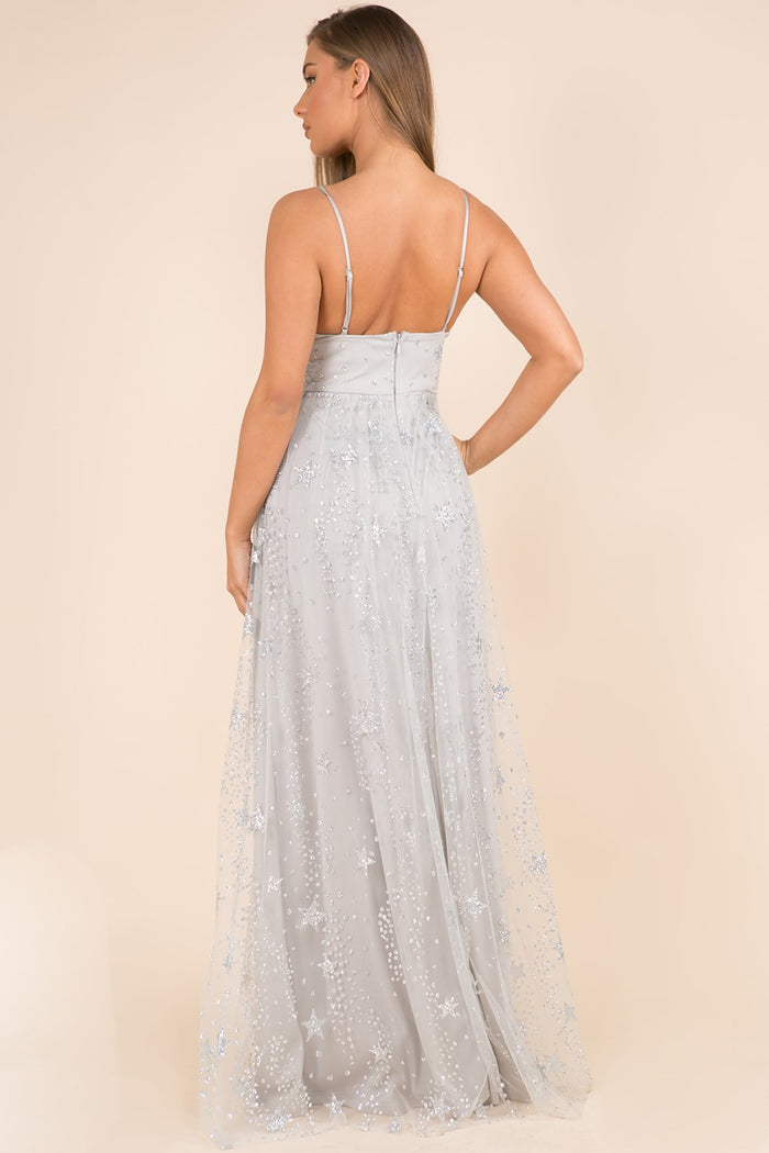 Stella Maxi Dress in Silver