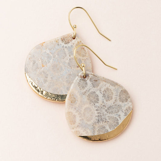 Stone Dipped Teardrop Earring