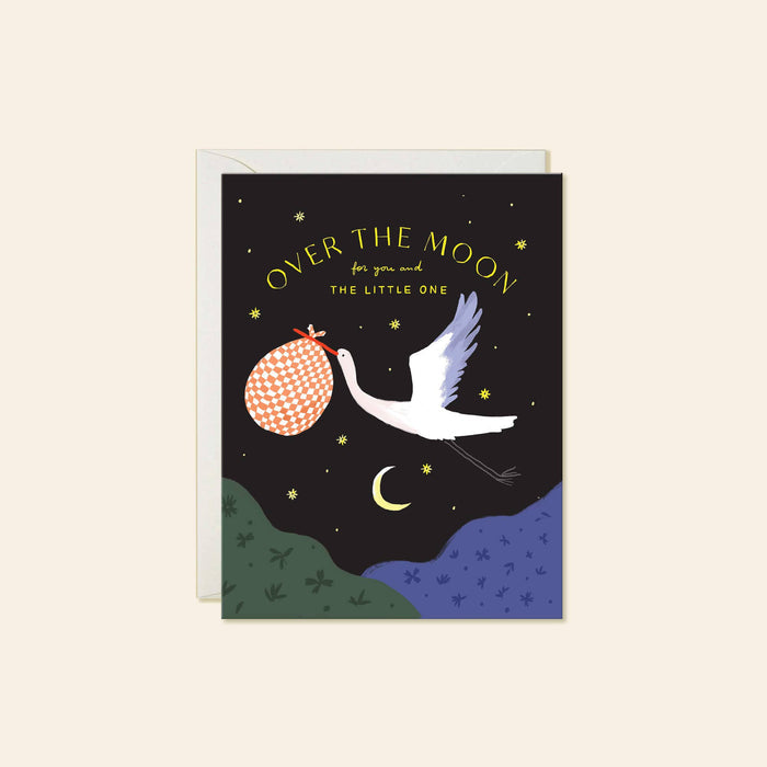 Stork Delivery – Gender Neutral Baby Congratulations Card - Wee Bee Baby Boutique